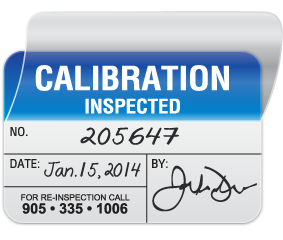 Calibration Clear Flap Labels