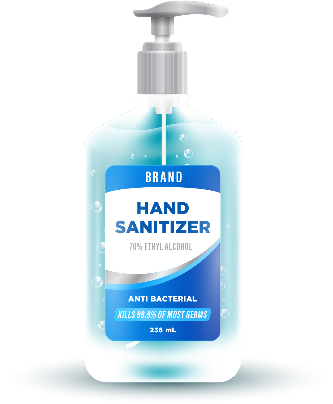 Hand Sanitizer Bottle Label Design